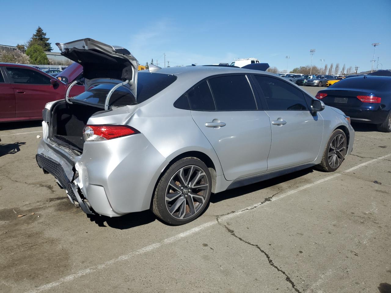 2020 Toyota Corolla VIN JTDS4RCE6LJ017375 Copart auction photo, rear end damage thumbnail 3