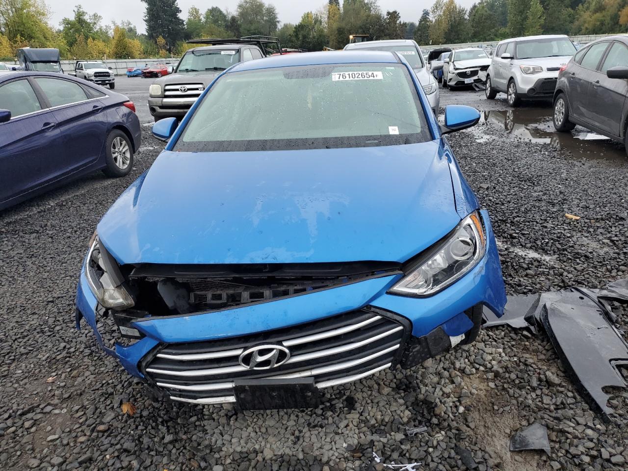 2018 Hyundai Elantra VIN 5NPD84LF1JH349108 Copart auction photo, front end / side damage thumbnail 5
