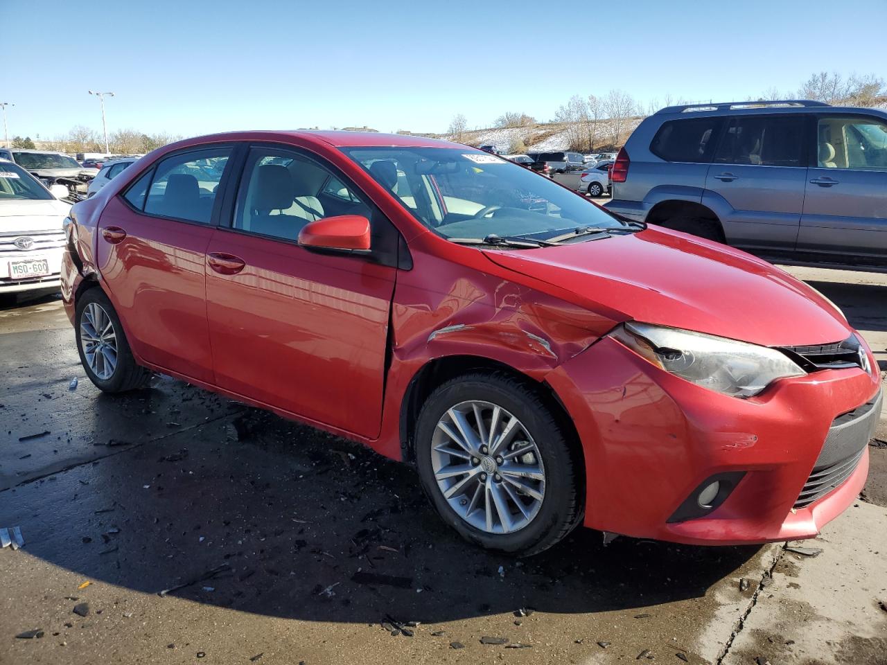 2014 Toyota Corolla VIN 2T1BURHE6EC062954 Copart auction photo, rear end / front end damage thumbnail 4