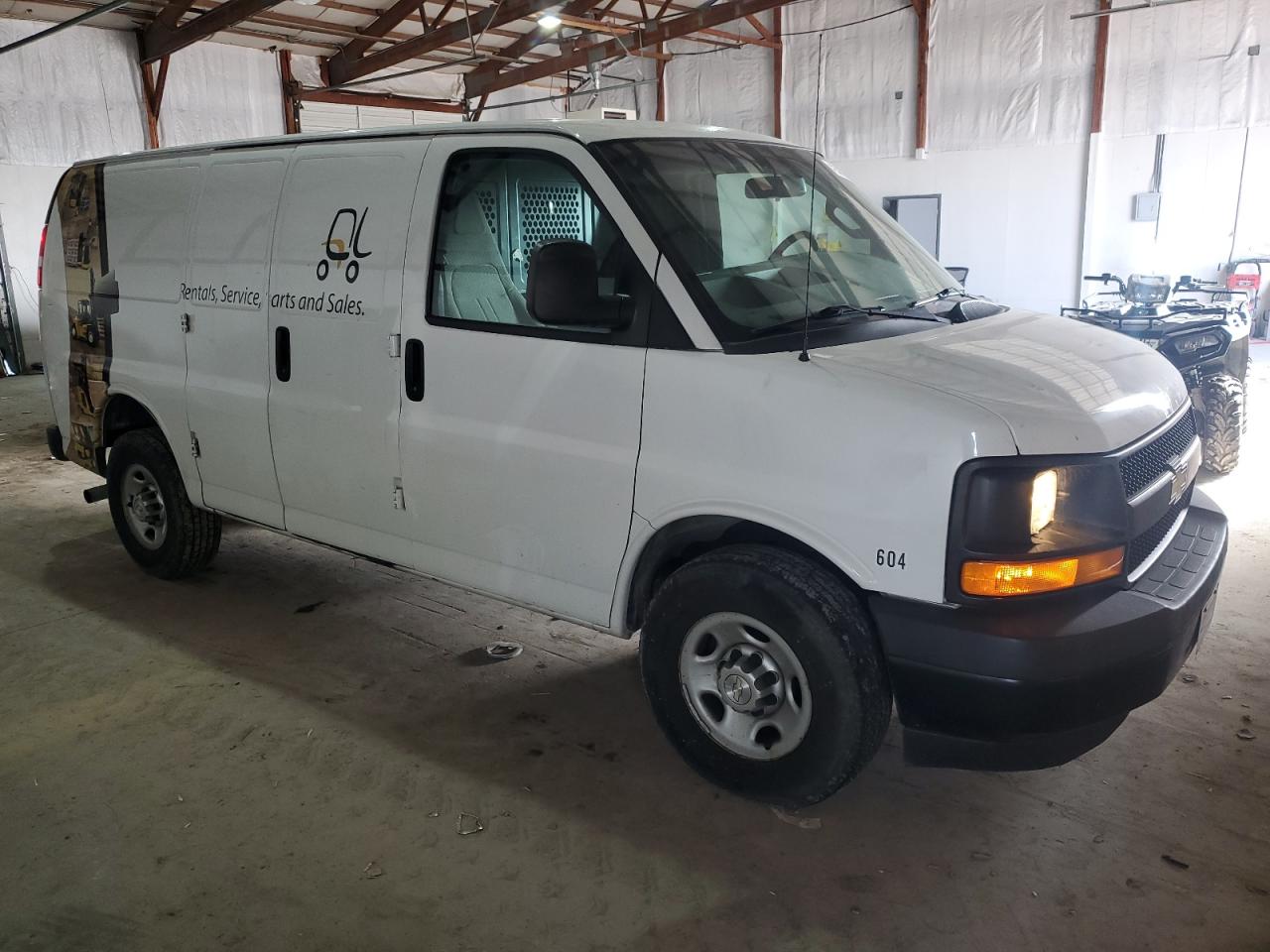 2017 Chevrolet Express VIN 1GCWGAFF2H1347195 Copart auction photo, side damage thumbnail 4