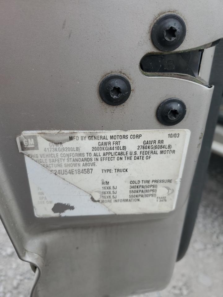 2004 Chevrolet Silverado VIN 1GCHC24U54E184587 Copart auction photo, rear end damage thumbnail 12