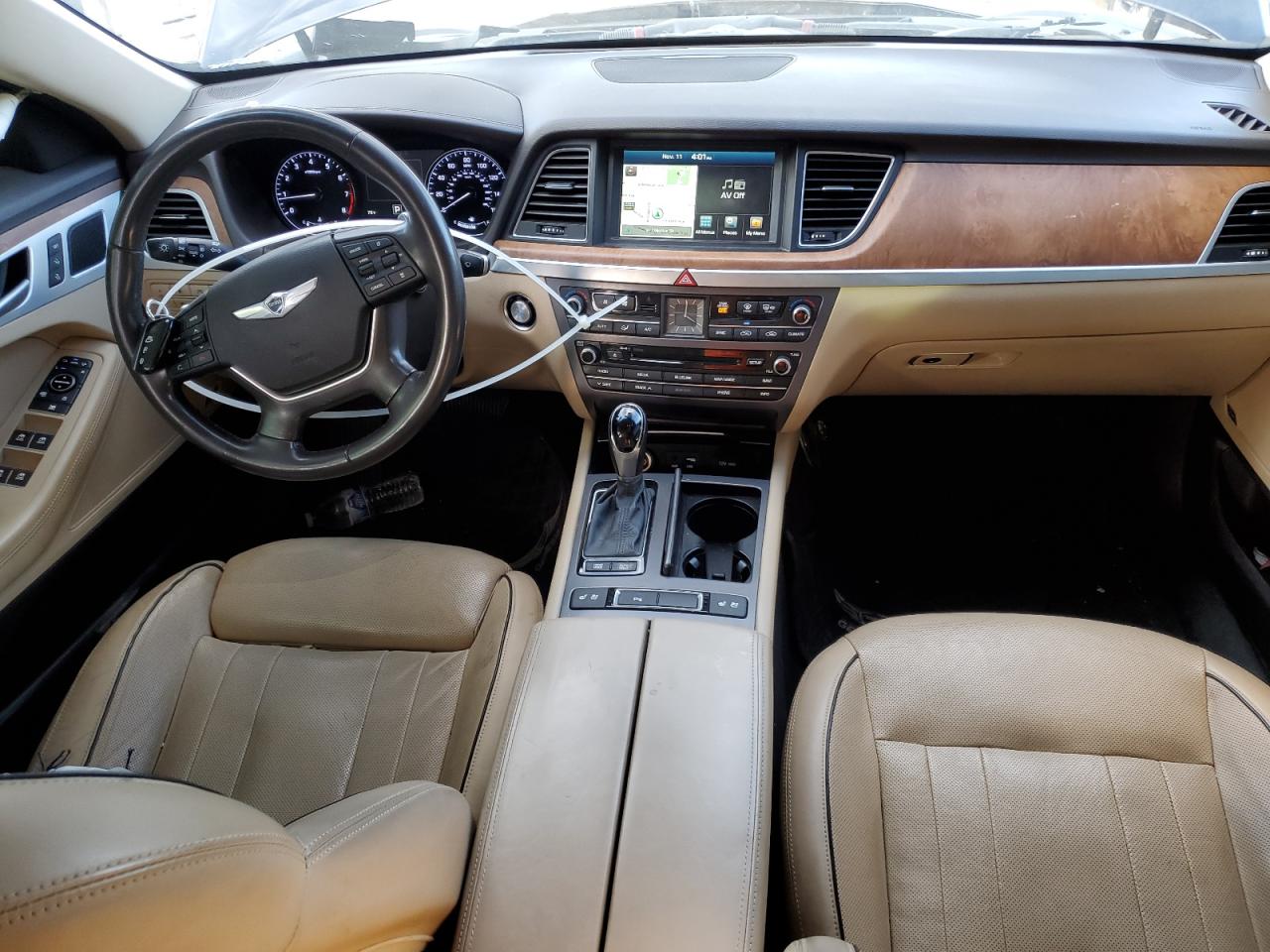 2015 Hyundai Genesis VIN KMHGN4JF5FU068253 Copart auction photo, side / undercarriage damage thumbnail 8