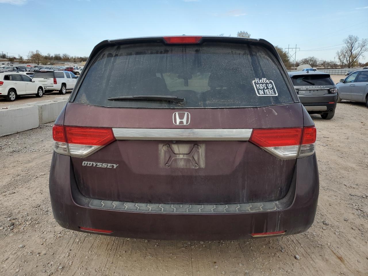 2015 Honda Odyssey VIN 5FNRL5H63FB041270 Copart auction photo, front end / side damage thumbnail 6