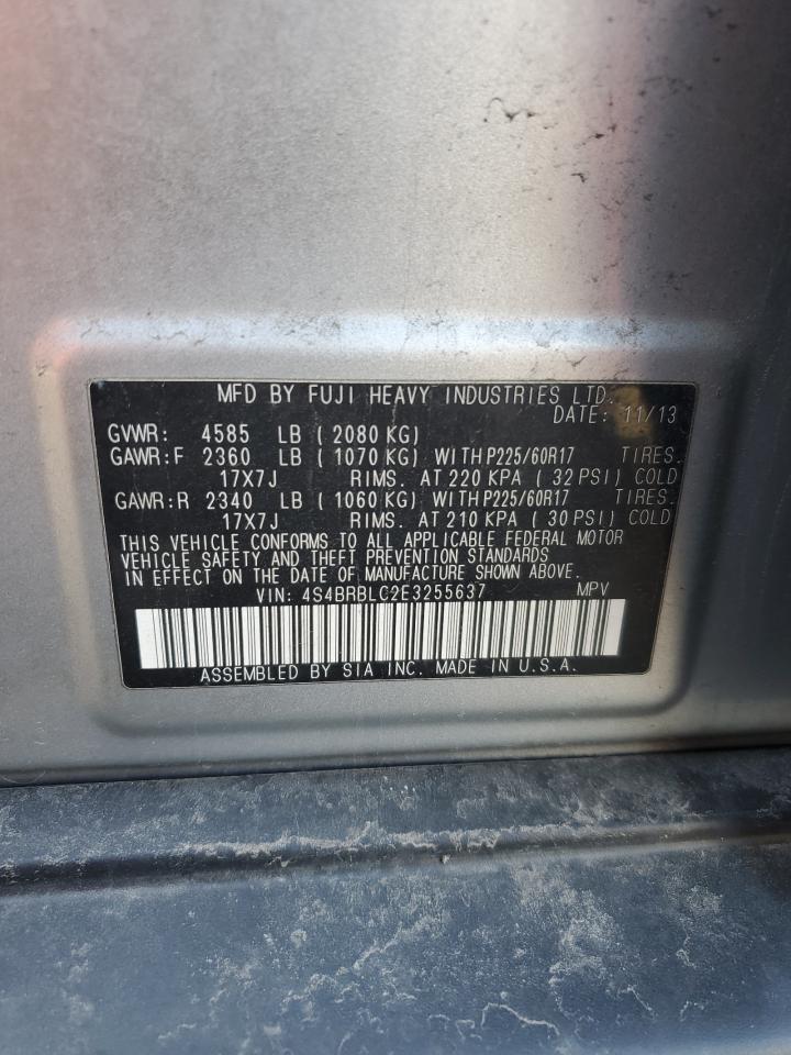 2014 Subaru Outback VIN 4S4BRBLC2E3255637 Copart auction photo, minor dent/scratches damage thumbnail 12