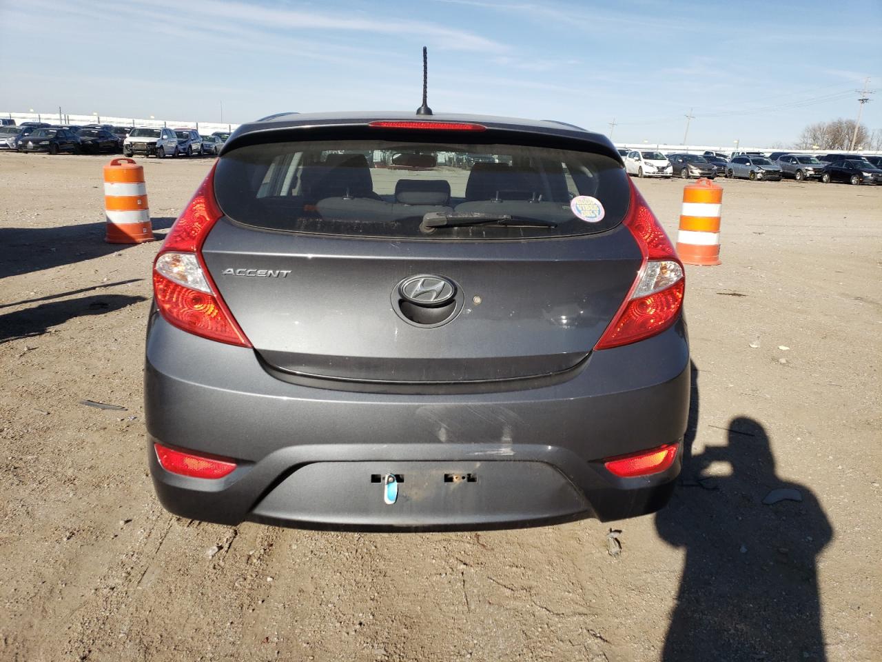 2013 Hyundai Accent VIN KMHCU5AEXDU061035 Copart auction photo, side damage thumbnail 6