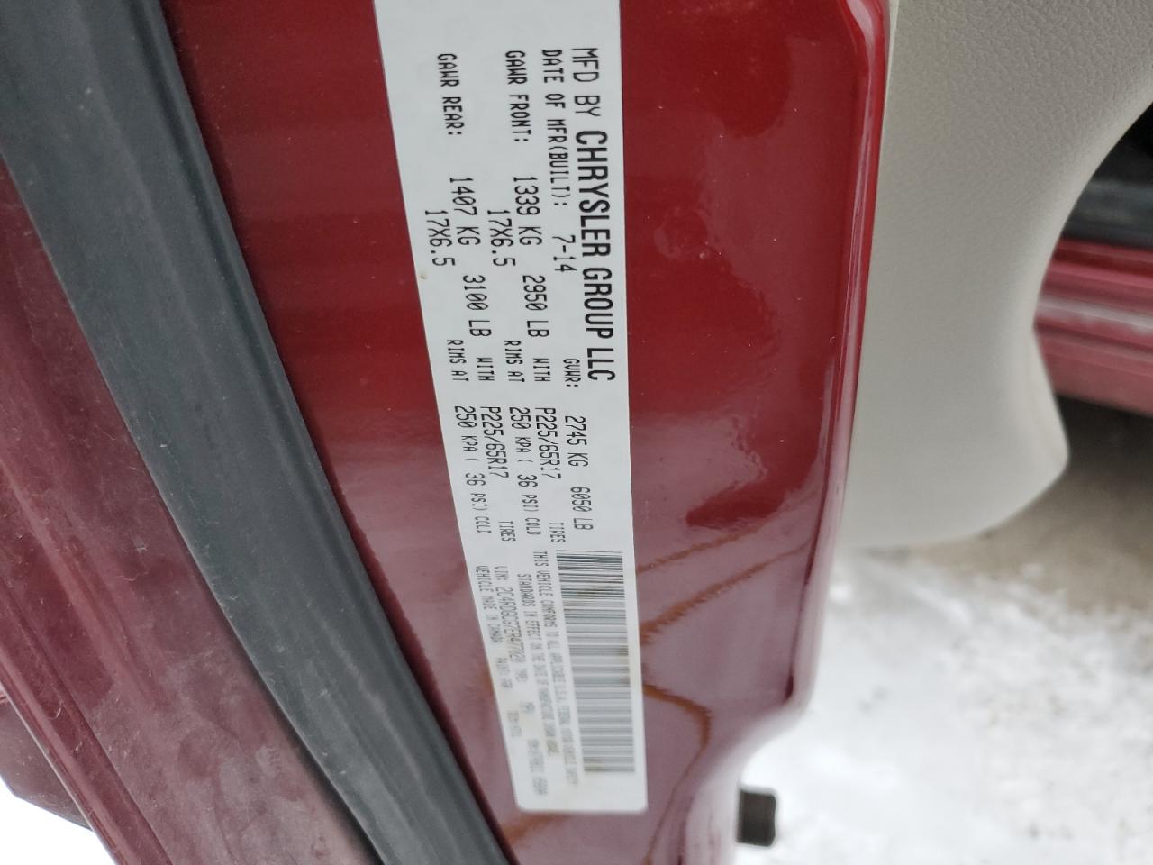 2014 Dodge Caravan VIN 2C4RDGCG7ER477020 Copart auction photo, front end / undercarriage damage thumbnail 13