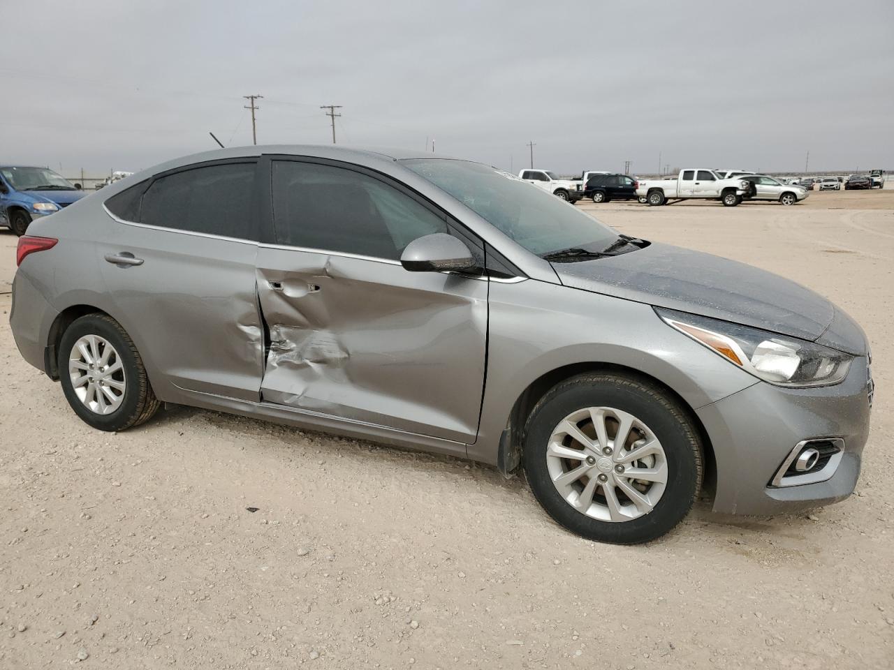 2022 Hyundai Accent VIN 3KPC24A65NE170869 Copart auction photo, side damage thumbnail 4
