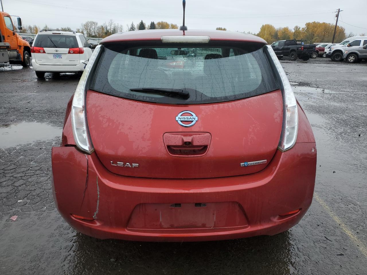 2014 Nissan Leaf VIN 1N4AZ0CP5EC338573 Copart auction photo, rear end damage thumbnail 6
