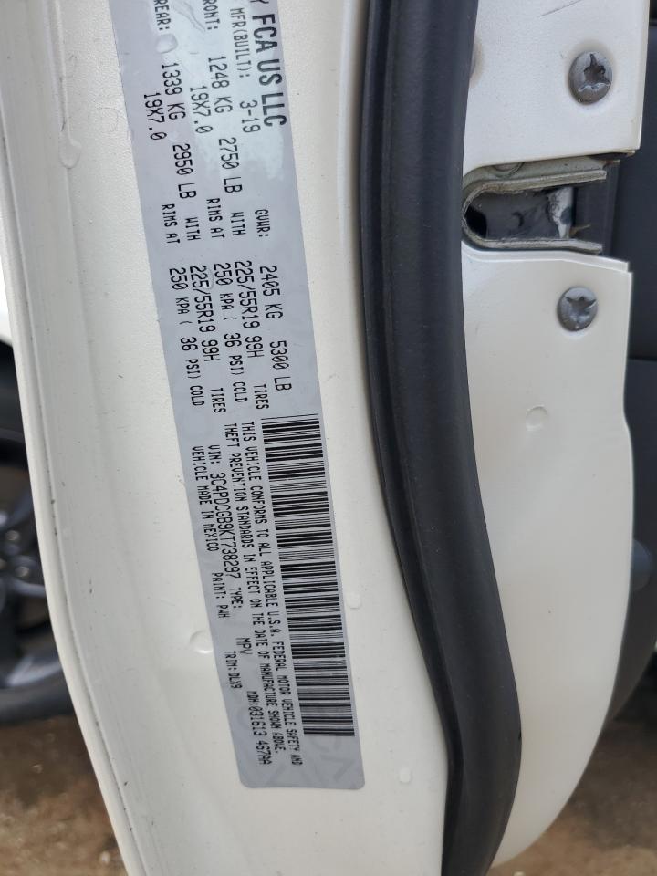 2019 Dodge Journey VIN 3C4PDCGB9KT738297 Copart auction photo, side damage thumbnail 13