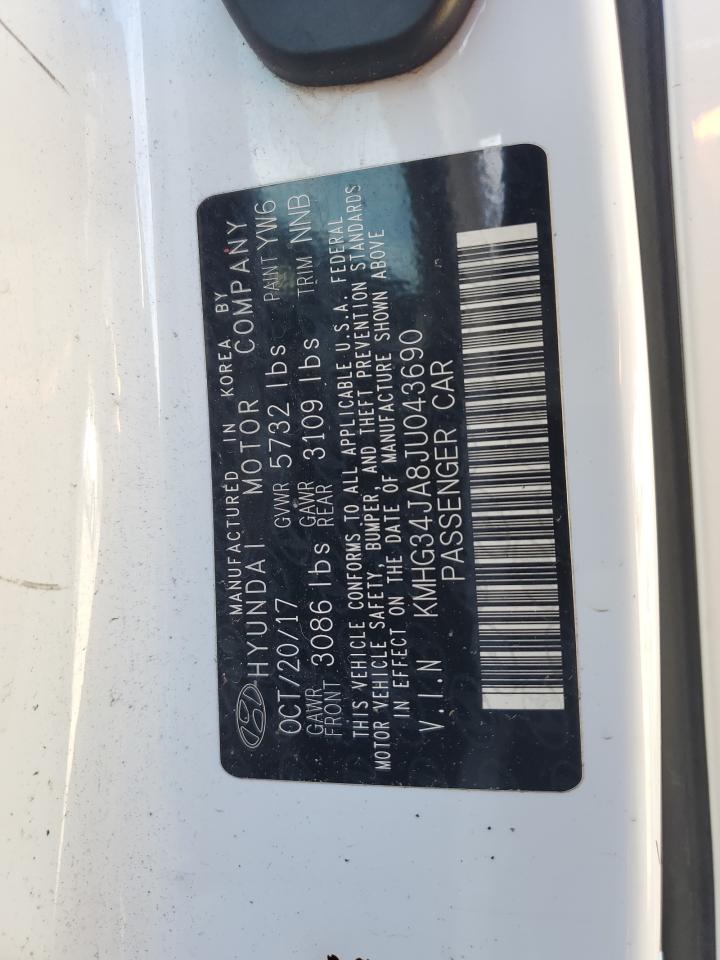2018 Genesis G90 VIN KMHG34JA8JU043690 Copart auction photo, front end damage thumbnail 14