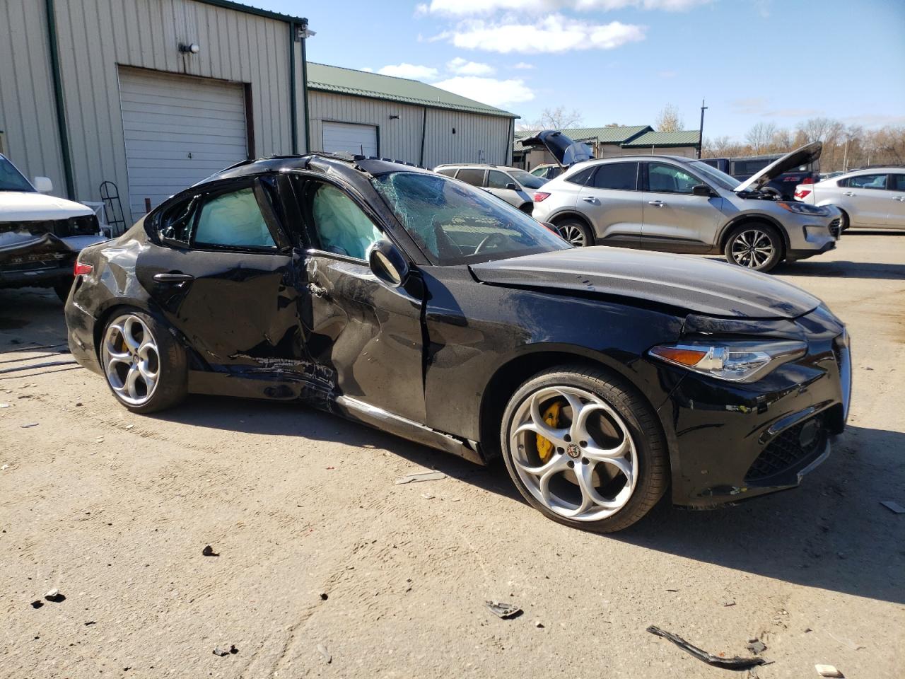2019 Alfa Romeo Giulia VIN ZARFANBNXK7605785 Copart auction photo, side / rear end damage thumbnail 4