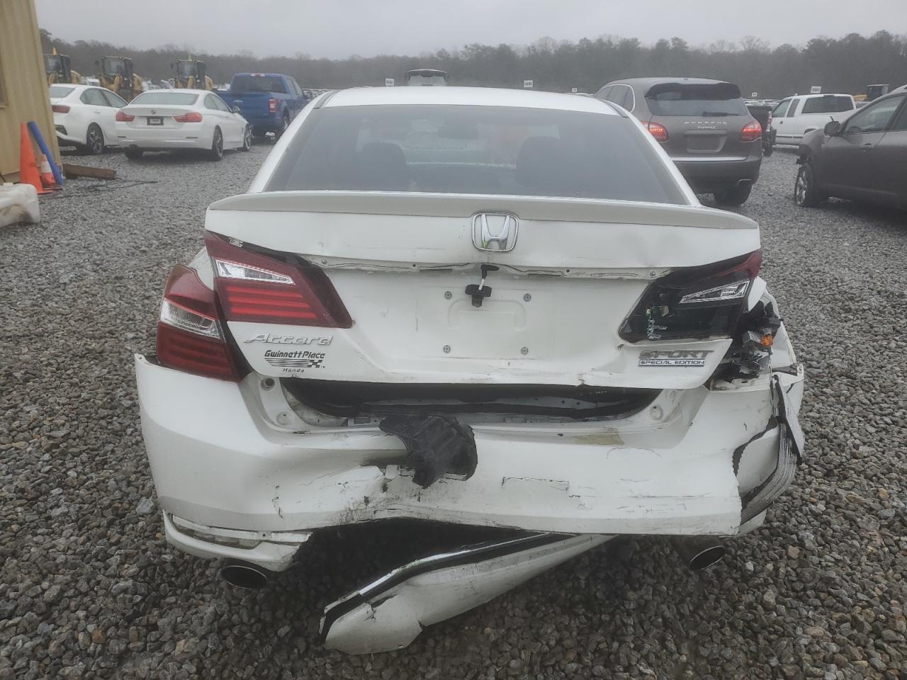 2017 Honda Accord VIN 1HGCR2F17HA078006 Copart auction photo, rear end / front end damage thumbnail 6