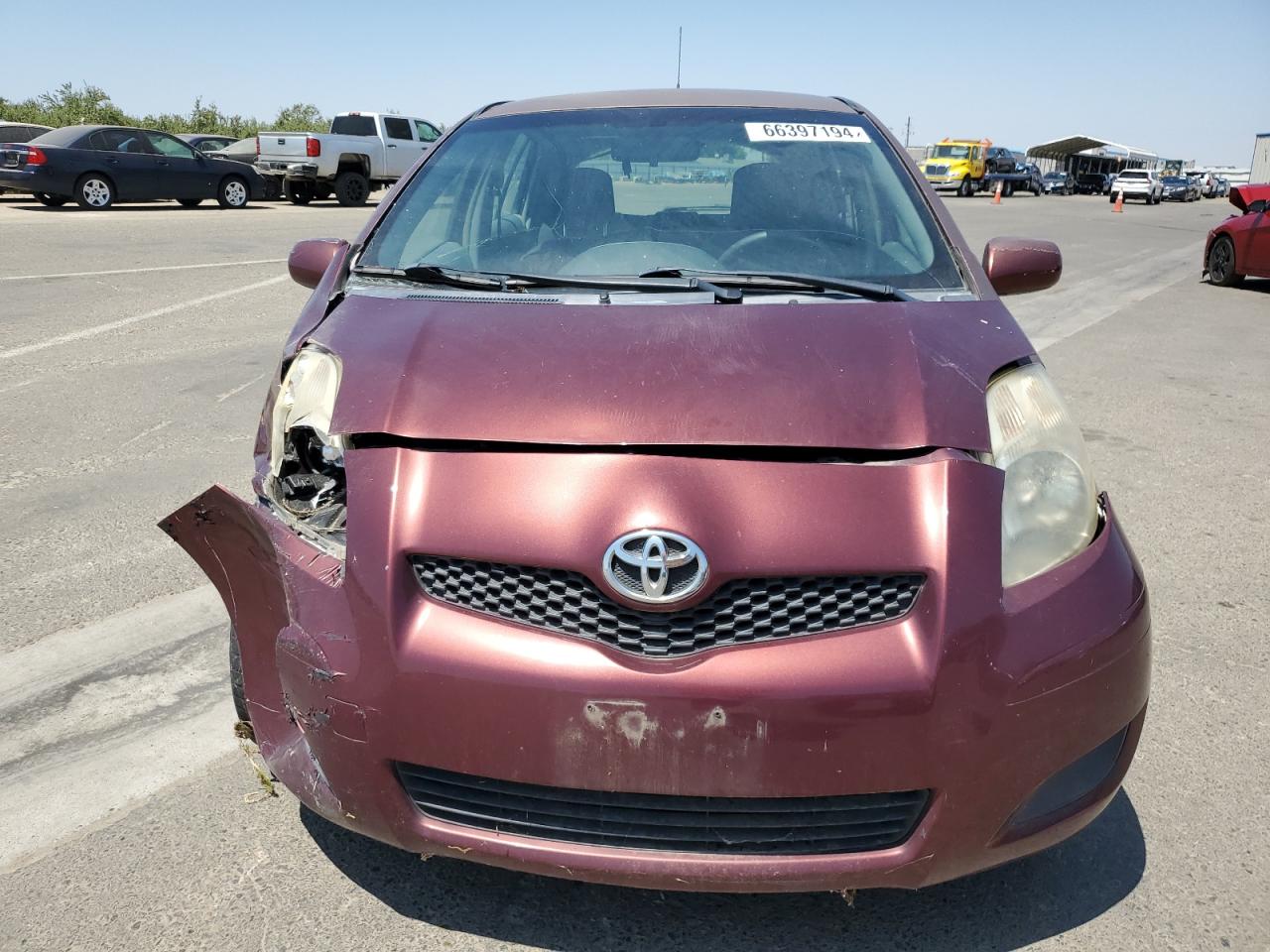 2010 Toyota Yaris VIN JTDKT4K3XA5319442 Copart auction photo, front end damage thumbnail 5