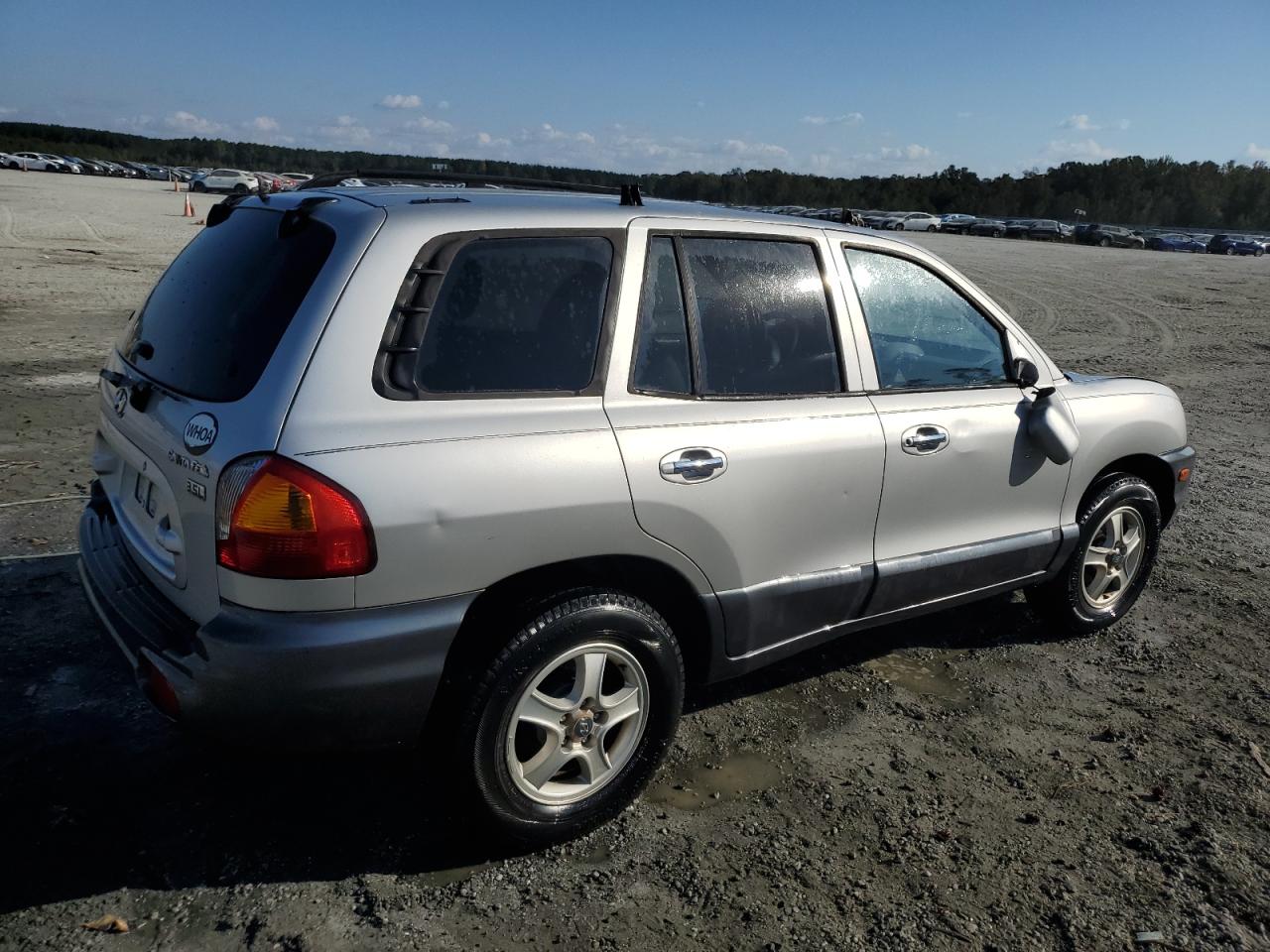 2003 Hyundai Santa Fe VIN KM8SC13E93U521854 Copart auction photo, front end / top/roof damage thumbnail 3