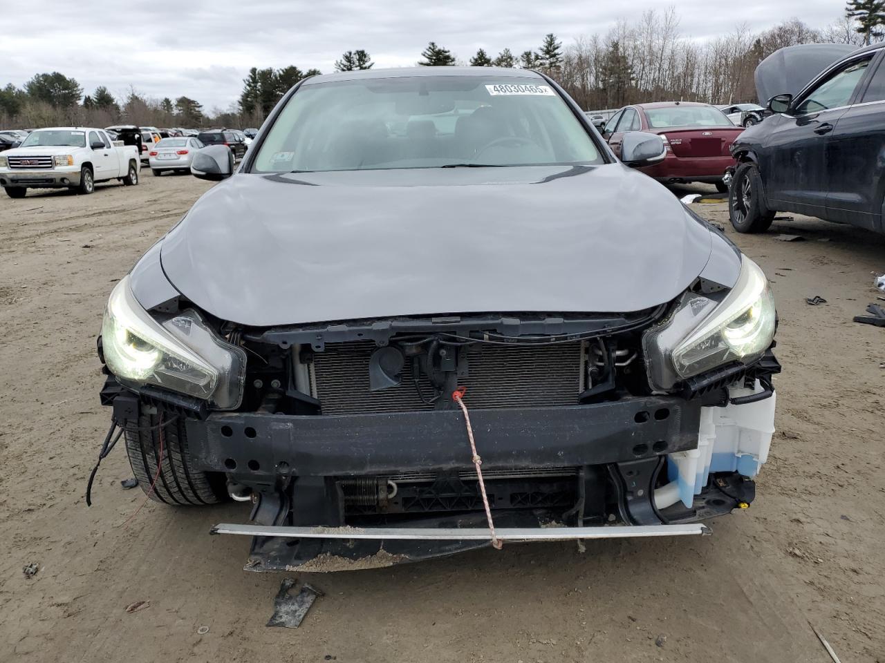 2015 Infiniti Q50 VIN JN1BV7AR0FM421432 Copart auction photo, front end / rear end damage thumbnail 5