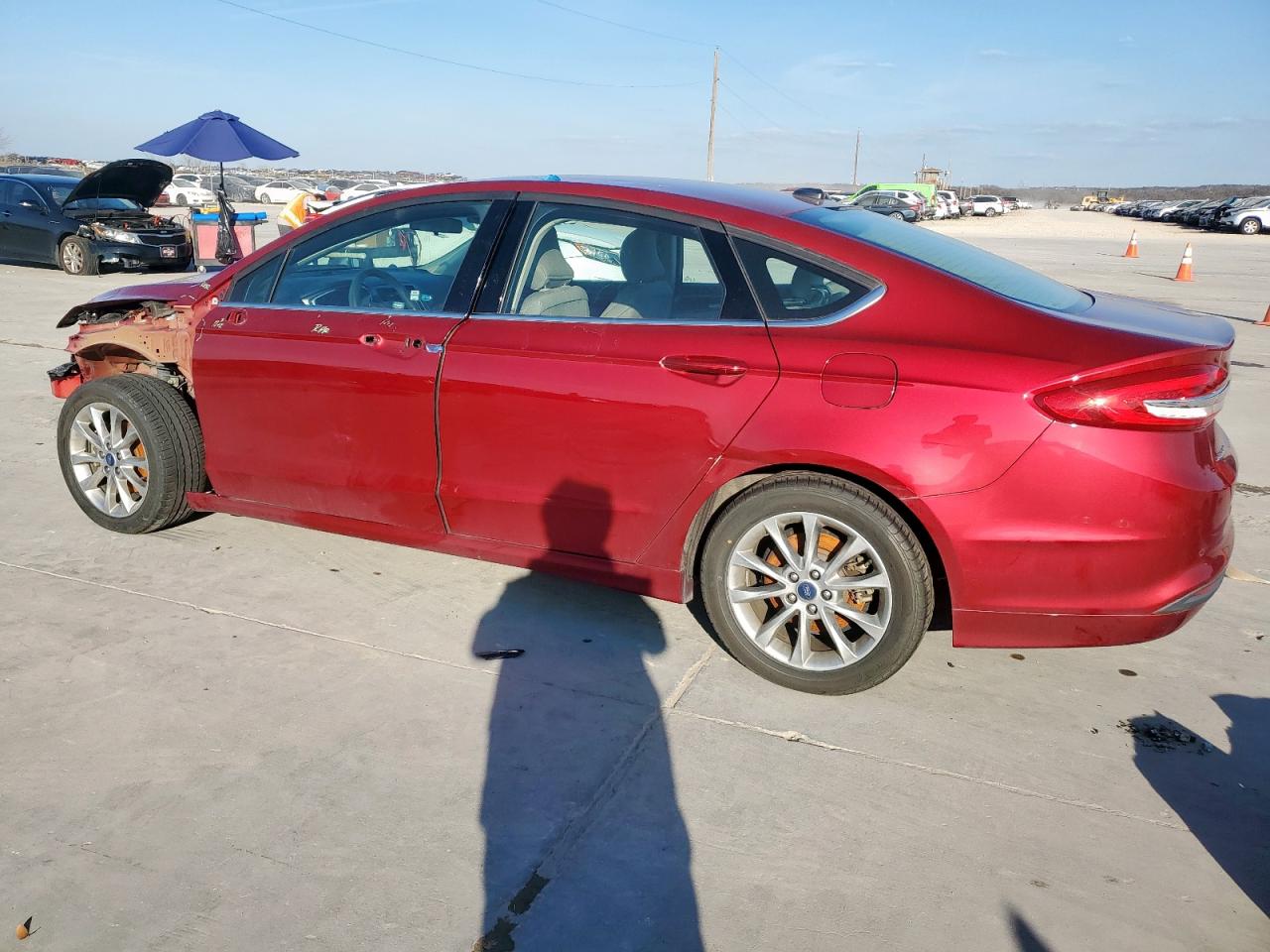 2017 Ford Fusion VIN 3FA6P0H78HR283711 Copart auction photo, front end / side damage thumbnail 2