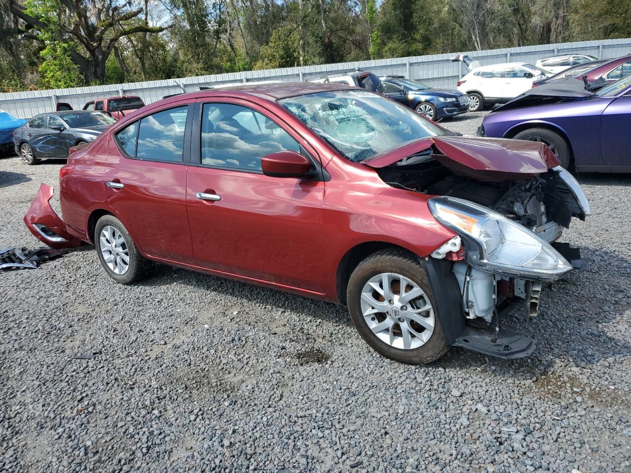 2018 Nissan Versa VIN 3N1CN7AP5JL864925 Copart auction photo, front end / side damage thumbnail 4