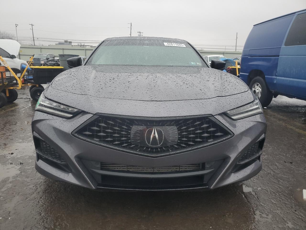 2021 Acura TLX VIN 19UUB6F54MA007035 Copart auction photo, side / front end damage thumbnail 5