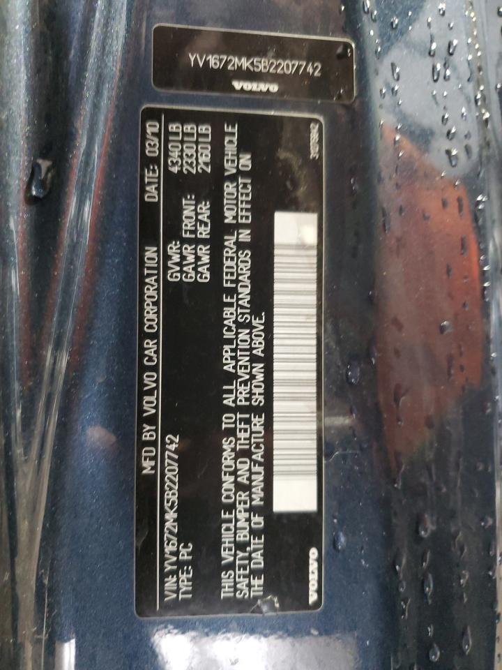 2011 Volvo C30 VIN YV1672MK5B2207742 Copart auction photo, front end / undercarriage damage thumbnail 16
