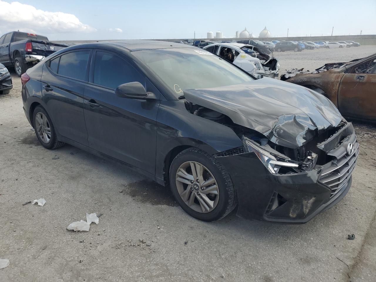 2019 Hyundai Elantra VIN 5NPD84LFXKH448608 Copart auction photo, front end damage thumbnail 4