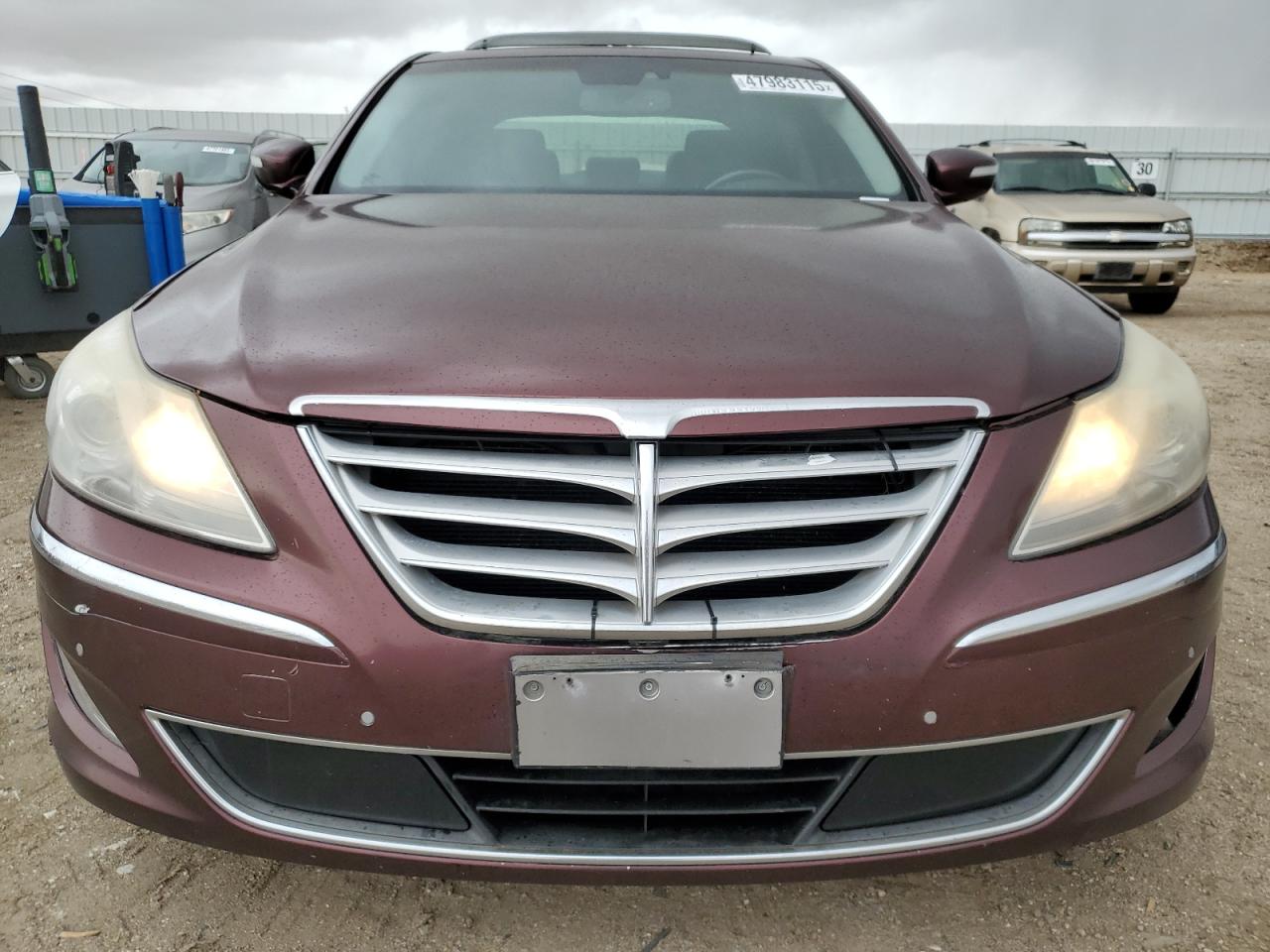 2012 Hyundai Genesis VIN KMHGC4DF3CU175413 Copart auction photo, side damage thumbnail 5