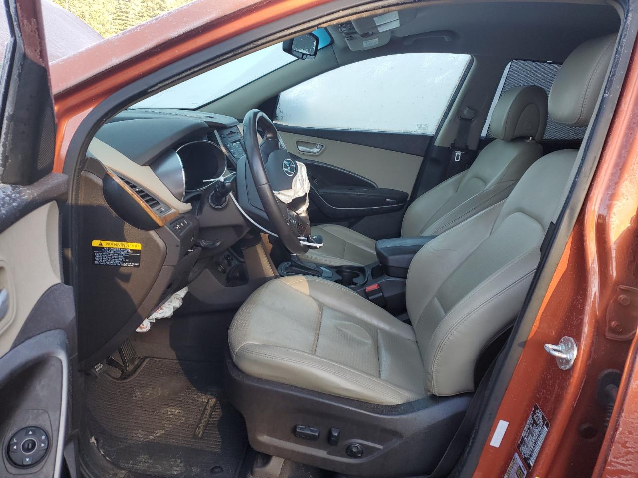 2014 Hyundai Santa Fe VIN 5XYZU3LA2EG125052 Copart auction photo, rear end / front end damage thumbnail 7