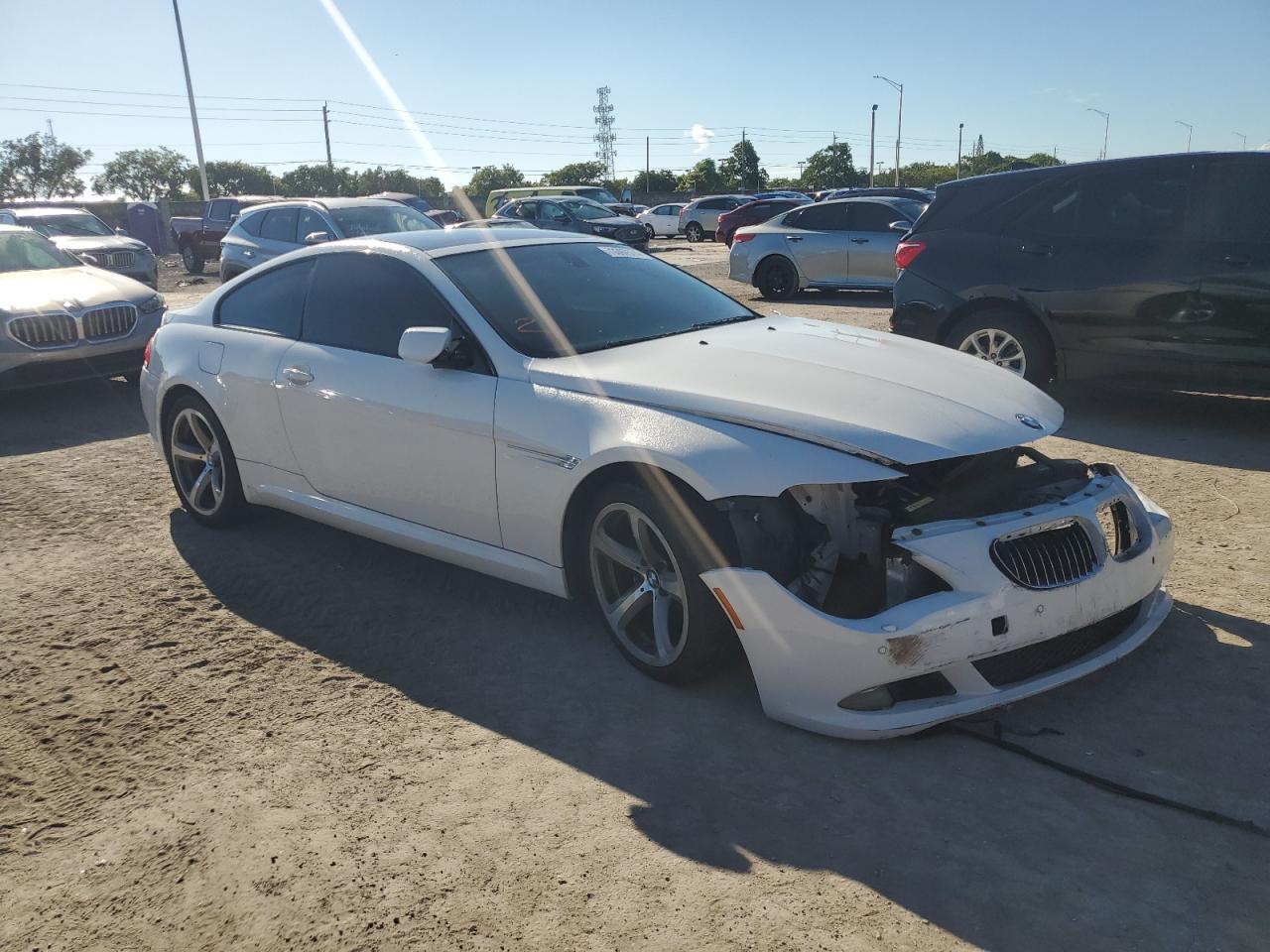 2010 BMW 6er VIN WBAEA5C52ACV92831 Copart auction photo, front end damage thumbnail 4