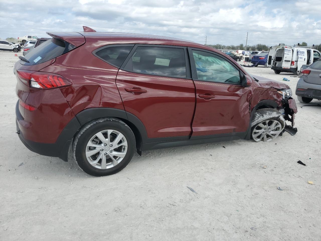 2019 Hyundai Tucson VIN KM8J23A40KU065228 Copart auction photo, front end / side damage thumbnail 3