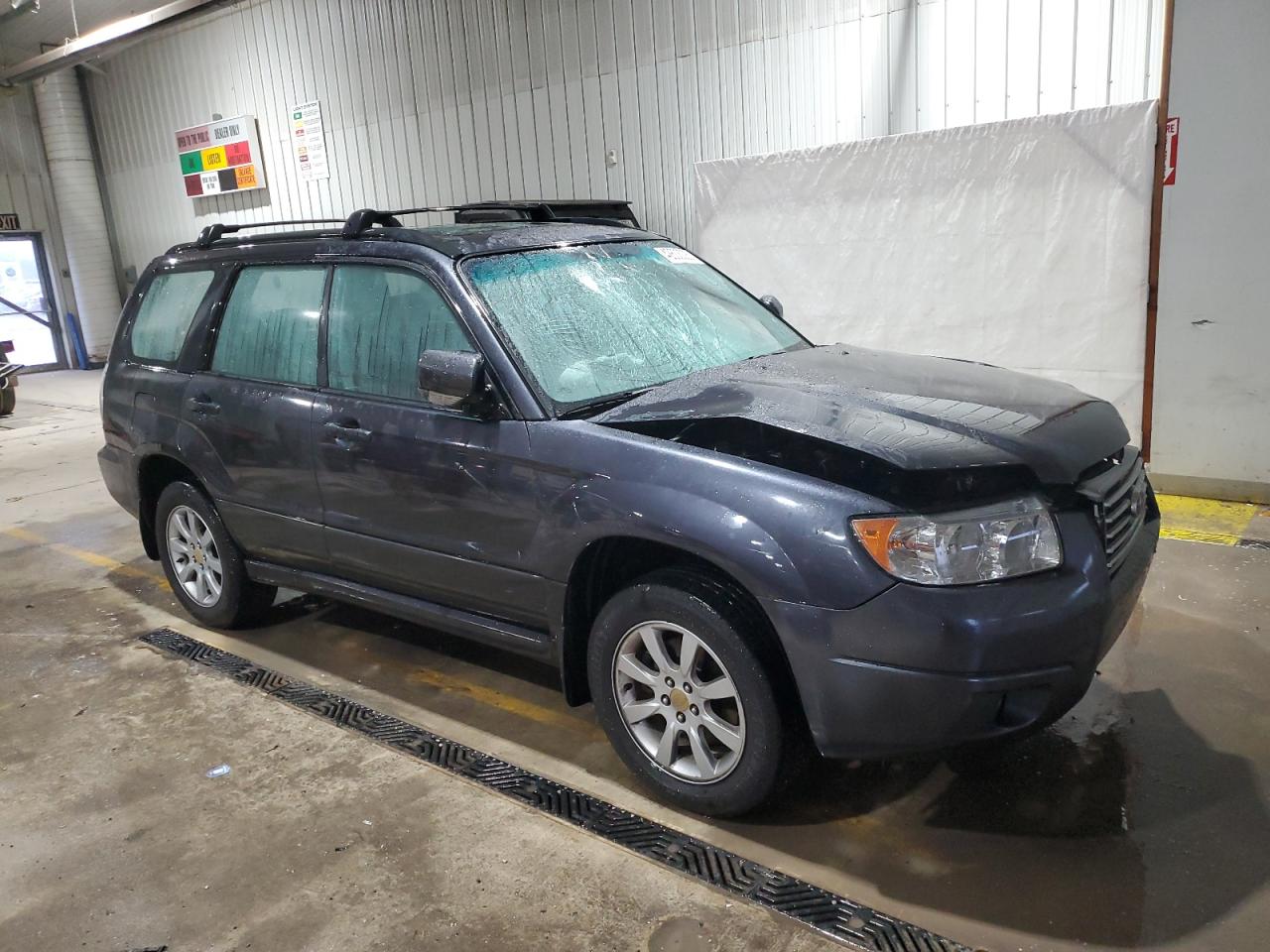 2008 Subaru Forester VIN JF1SG65618H716980 Copart auction photo, front end / side damage thumbnail 4