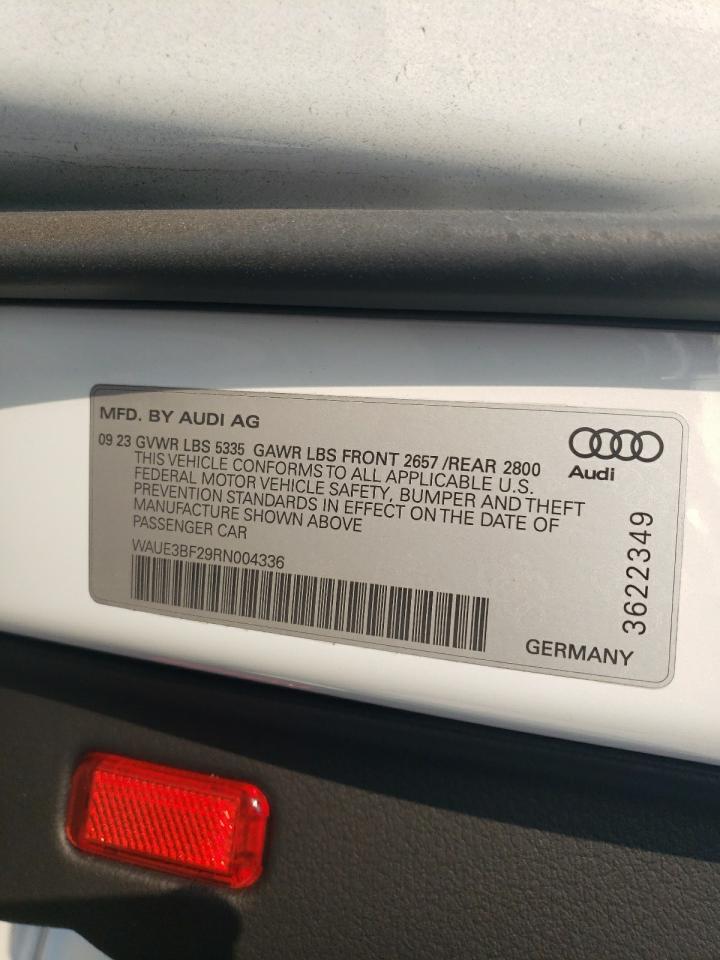 2024 Audi A6 VIN WAUE3BF29RN004336 Copart auction photo, front end / side damage thumbnail 12