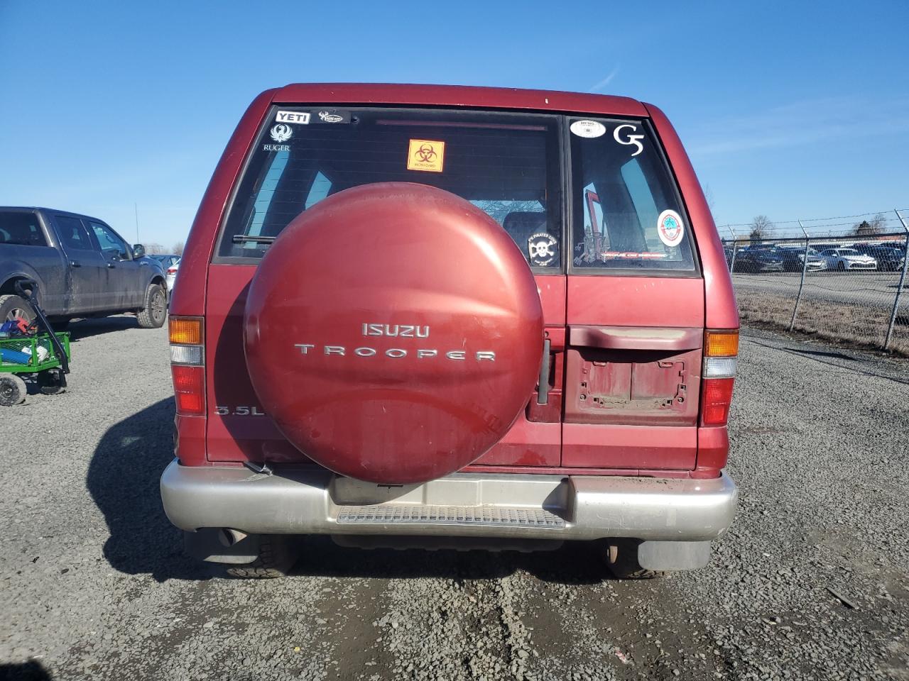 1999 Isuzu Trooper VIN JACDJ58X7X7931091 Copart auction photo, front end / side damage thumbnail 6