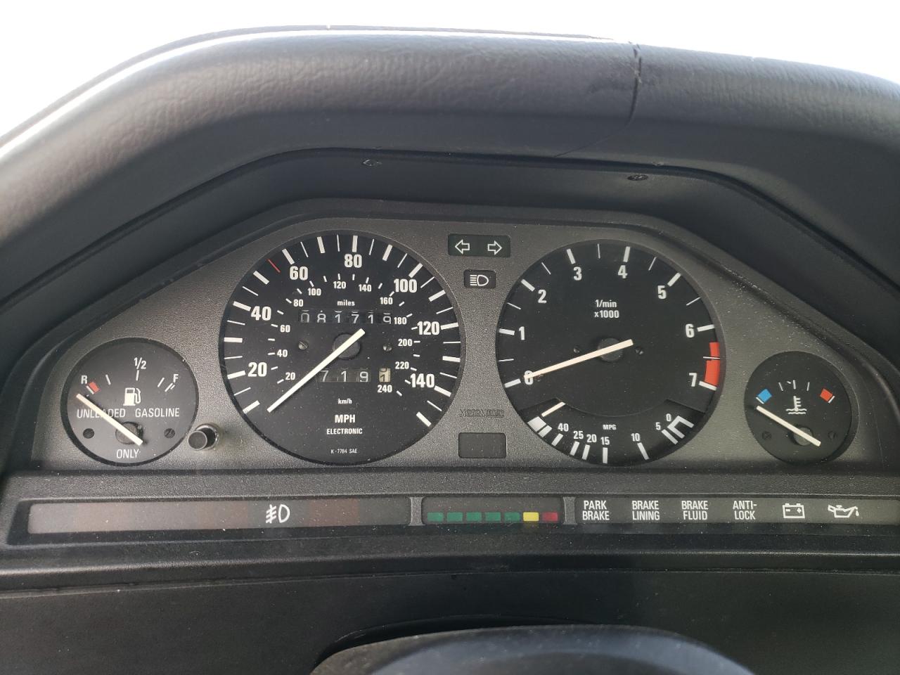 1987 BMW 3er VIN WBAAB6408H1683516 Copart auction photo, front end / rear end damage thumbnail 9