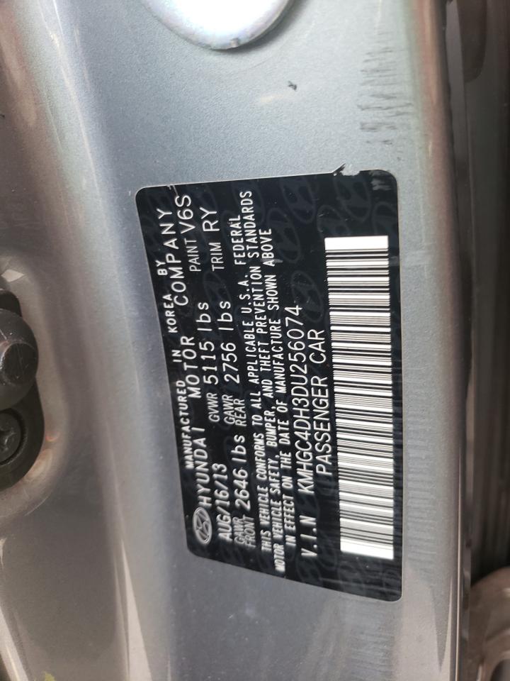 2013 Hyundai Genesis VIN KMHGC4DH3DU256074 Copart auction photo, front end damage thumbnail 12
