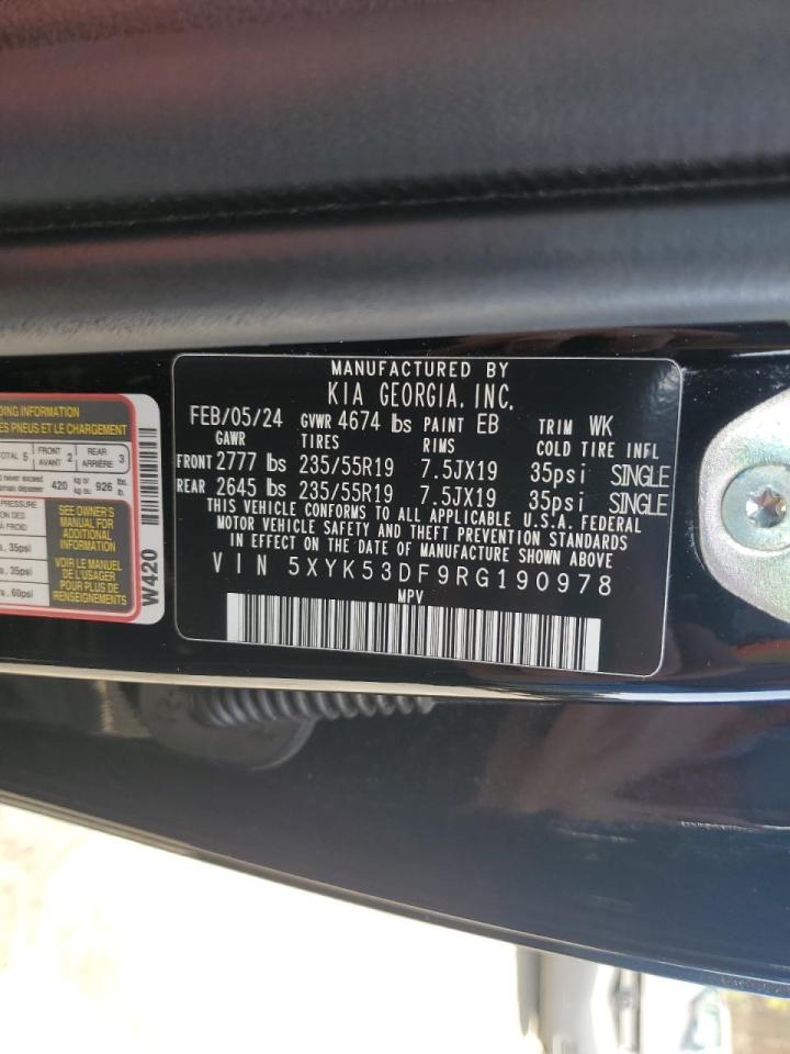 2024 KIA Sportage VIN 5XYK53DF9RG190978 Copart auction photo, rear end damage thumbnail 13
