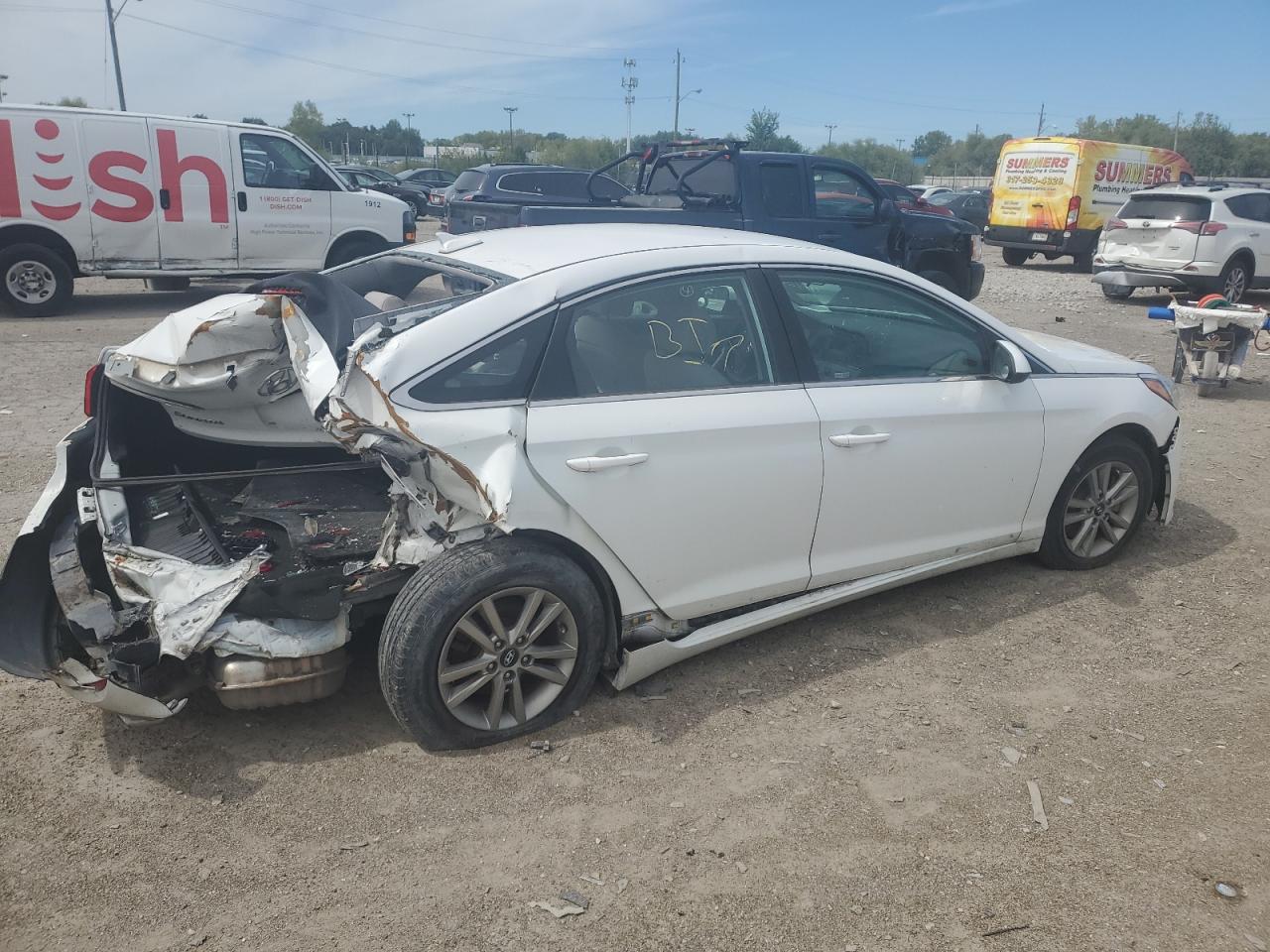 2015 Hyundai Sonata VIN 5NPE24AF9FH003307 Copart auction photo, rear end damage thumbnail 3