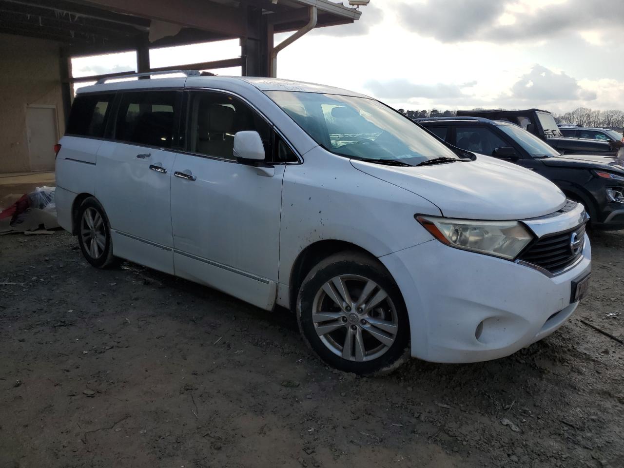 2013 Nissan Quest VIN JN8AE2KP6D9064884 Copart auction photo, front end / side damage thumbnail 4