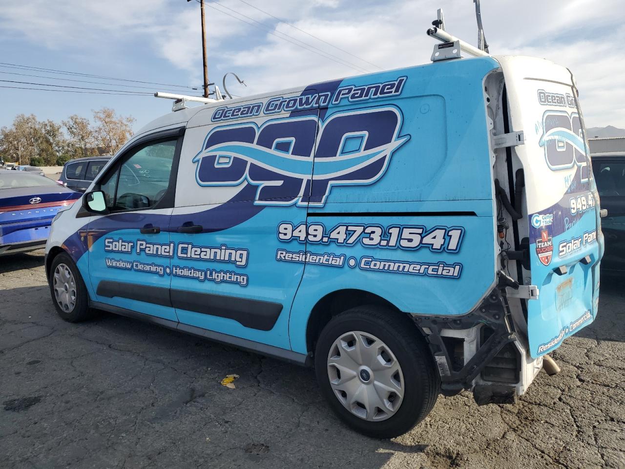2017 Ford Transit VIN NM0LS7E76H1323669 Copart auction photo, rear end damage thumbnail 2