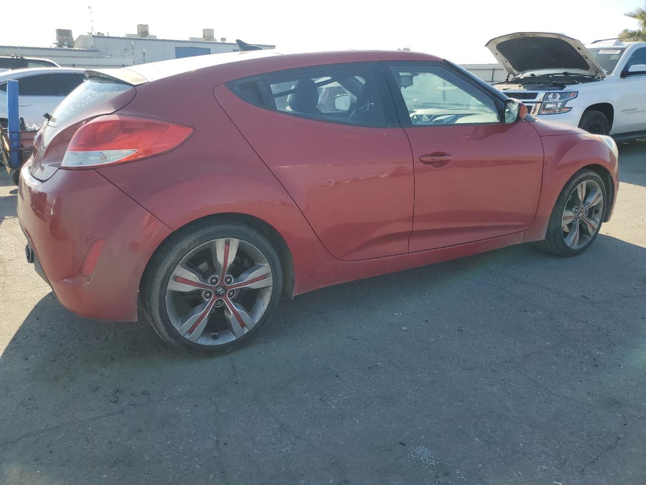 2013 Hyundai Veloster VIN KMHTC6AD7DU094347 Copart auction photo, all over damage thumbnail 3