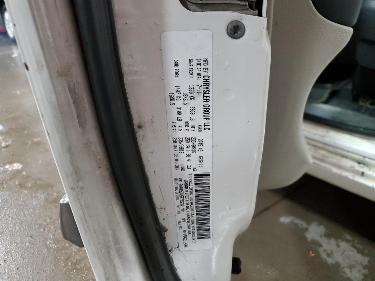 2011 Chrysler Town & Country VIN 2A4RR5DG8BR783234 Copart auction photo, all over / vandalism damage thumbnail 13