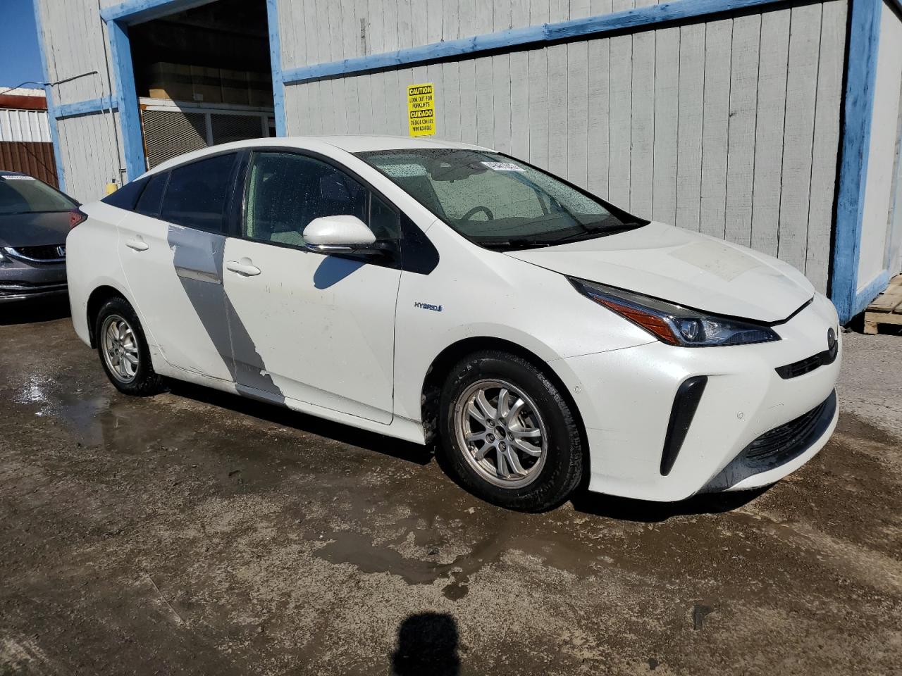 2019 Toyota Prius VIN JTDKARFU3K3089004 Copart auction photo, side / front end damage thumbnail 4