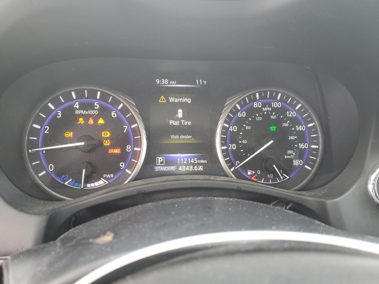 2014 Infiniti Q50 VIN JN1AV7AR1EM701421 Copart auction photo, all over damage thumbnail 9