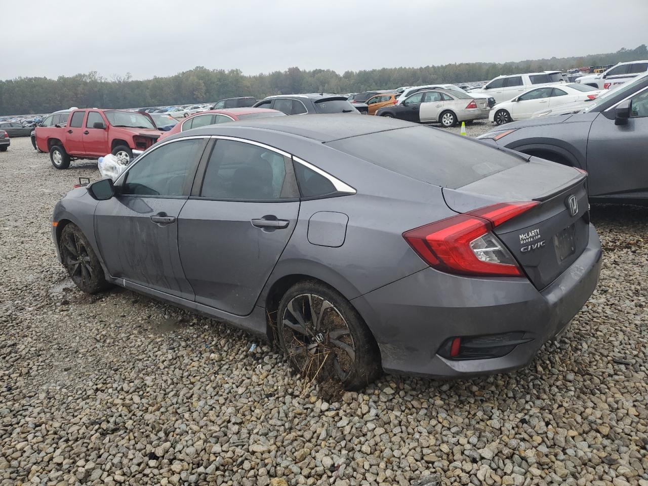 2020 Honda Civic VIN 2HGFC2E8XLH599177 Copart auction photo, all over damage thumbnail 2