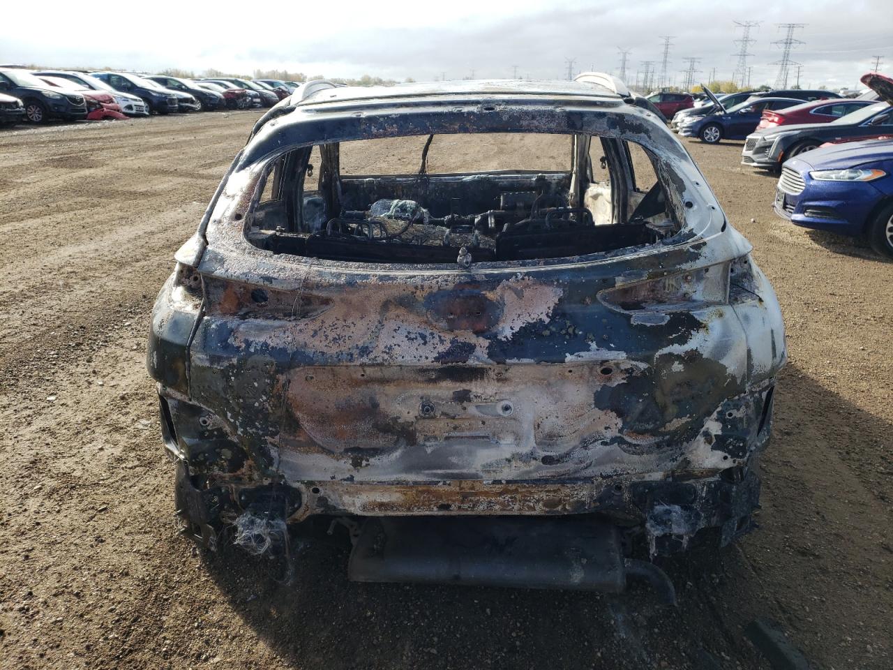 2019 Hyundai Kona VIN KM8K2CAAXKU237274 Copart auction photo, burn damage thumbnail 6