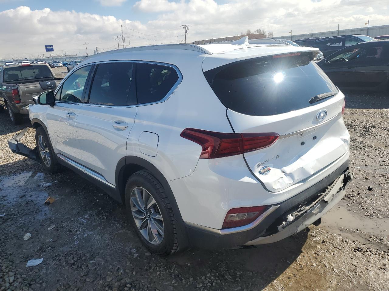 2020 Hyundai Santa Fe VIN 5NMS33AD1LH170455 Copart auction photo, front end / rear end damage thumbnail 2
