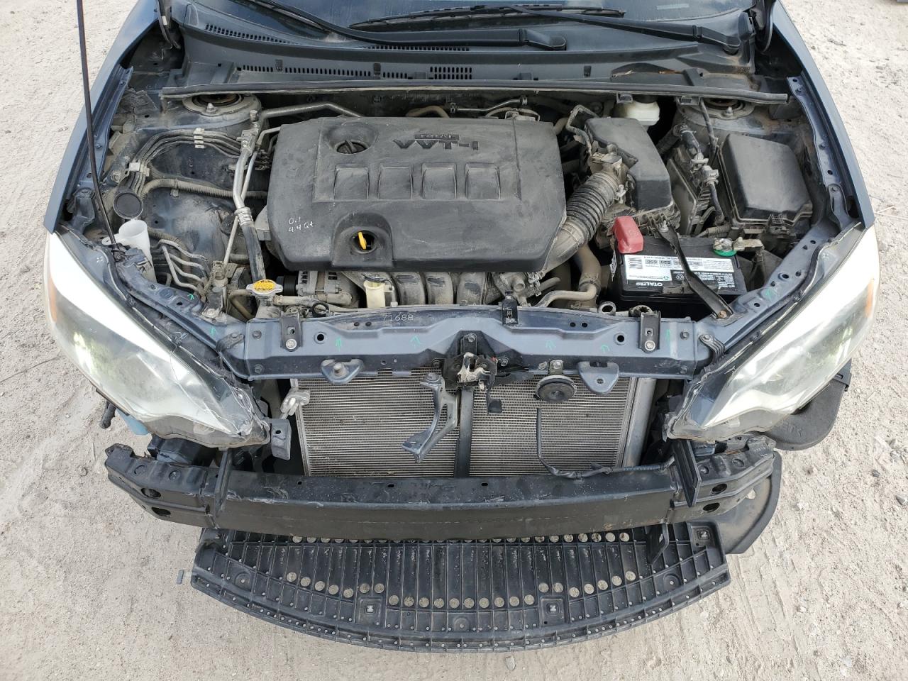 2016 Toyota Corolla VIN 2T1BURHE0GC741041 Copart auction photo, front end / top/roof damage thumbnail 11