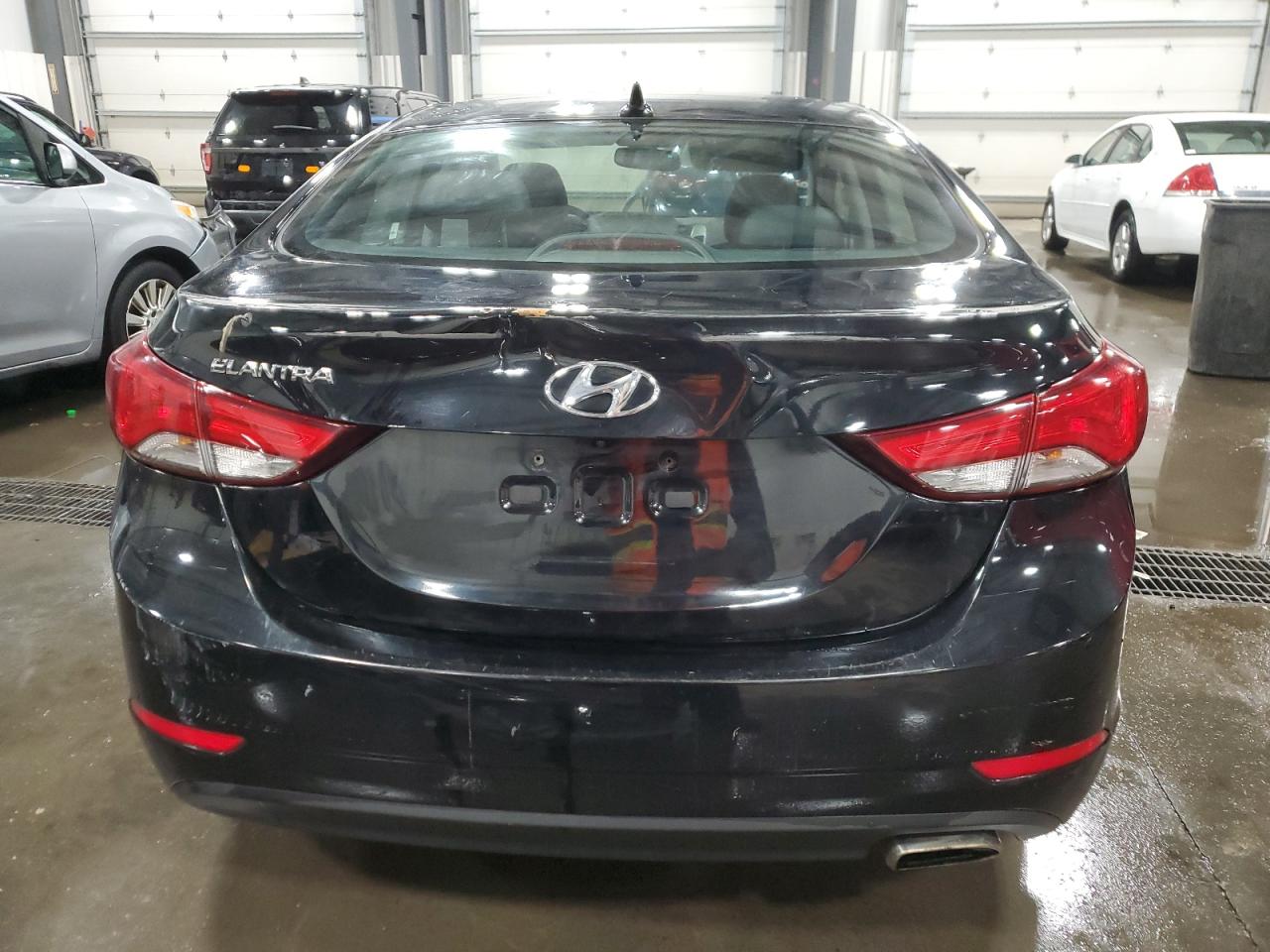 2015 Hyundai Elantra VIN KMHDH4AH5FU305206 Copart auction photo, front end / rear end damage thumbnail 6