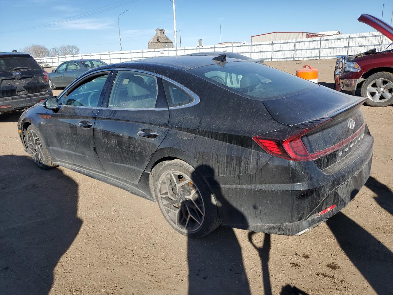 2023 Hyundai Sonata VIN KMHL14JC7PA341115 Copart auction photo, front end / hail damage thumbnail 2