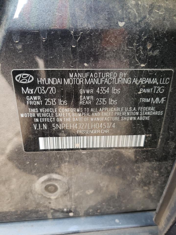 2020 Hyundai Sonata VIN 5NPEH4J27LH045174 Copart auction photo, front end damage thumbnail 15