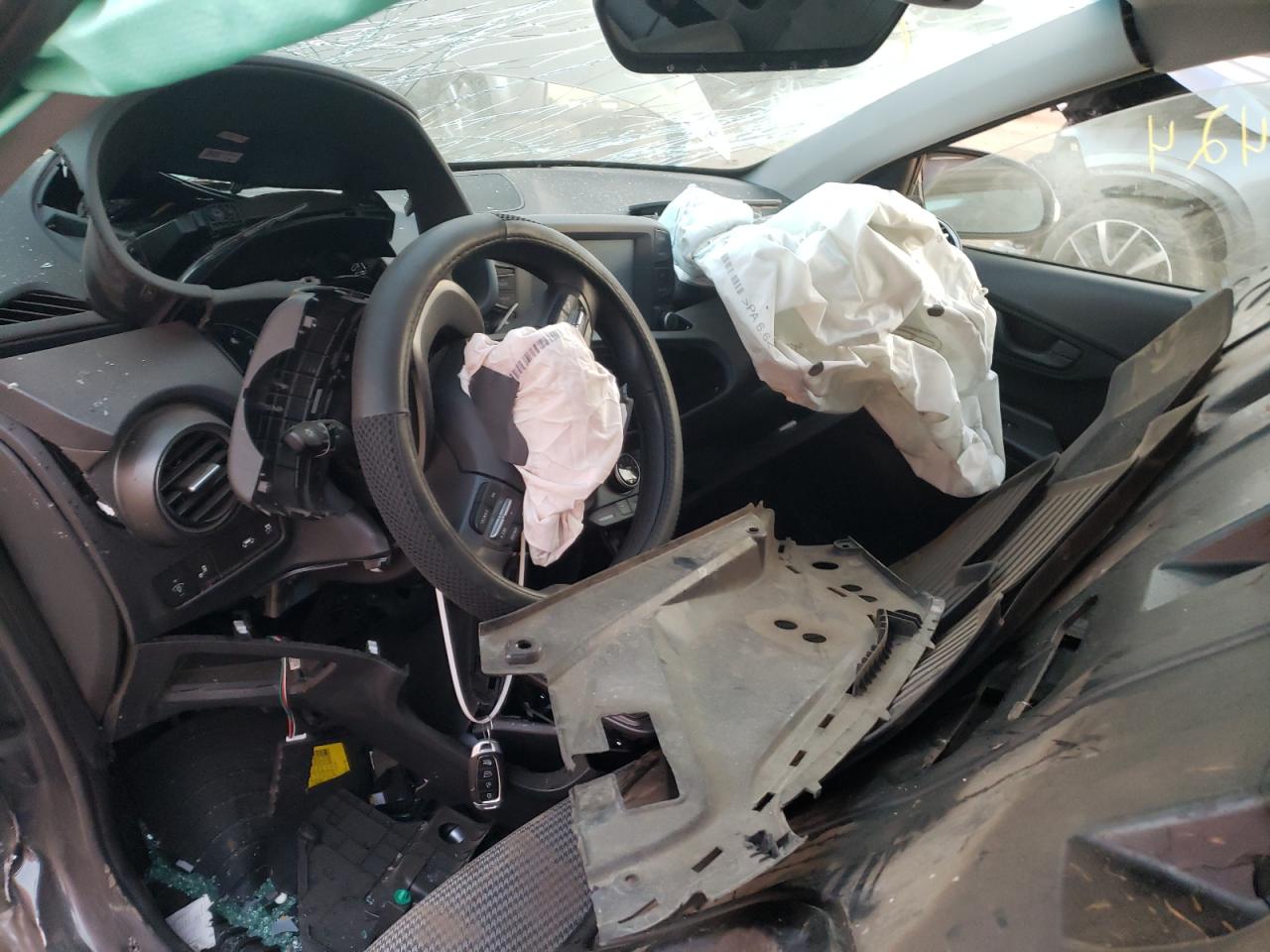 2021 Hyundai Kona VIN KM8K62AA5MU609525 Copart auction photo, front end / side damage thumbnail 8