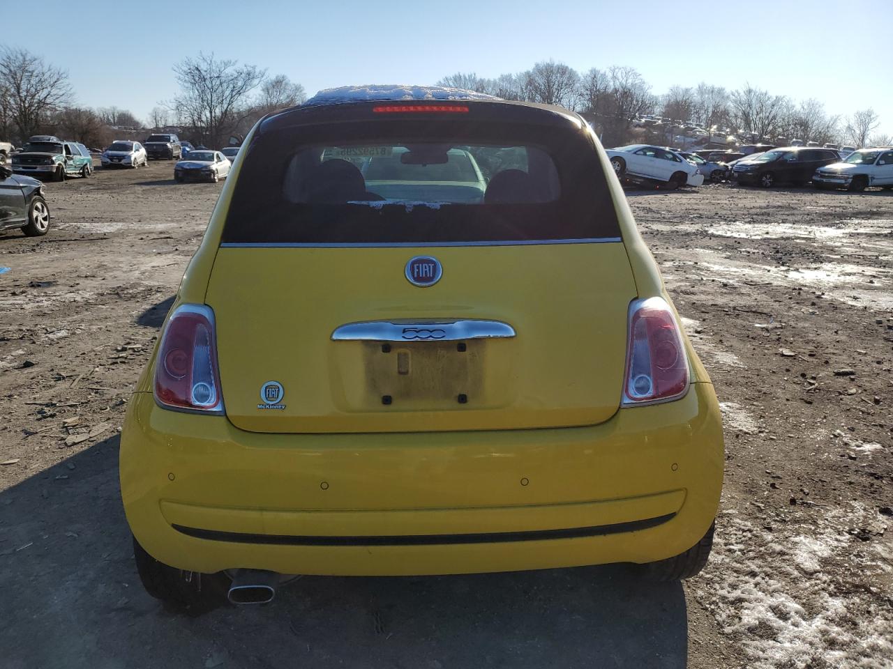 2015 Fiat 500 VIN 3C3CFFDR4FT668102 Copart auction photo, front end damage thumbnail 6